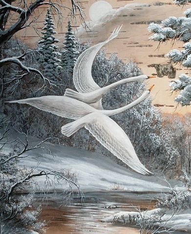 Рисунки на бересте Сергея Сурина