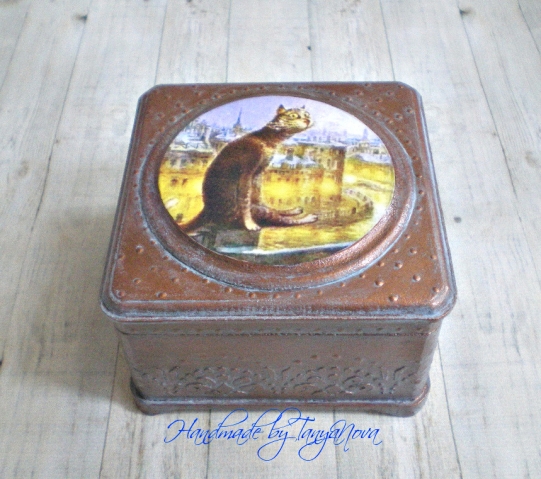Шкатулка &quot;Питерский кот&quot;.