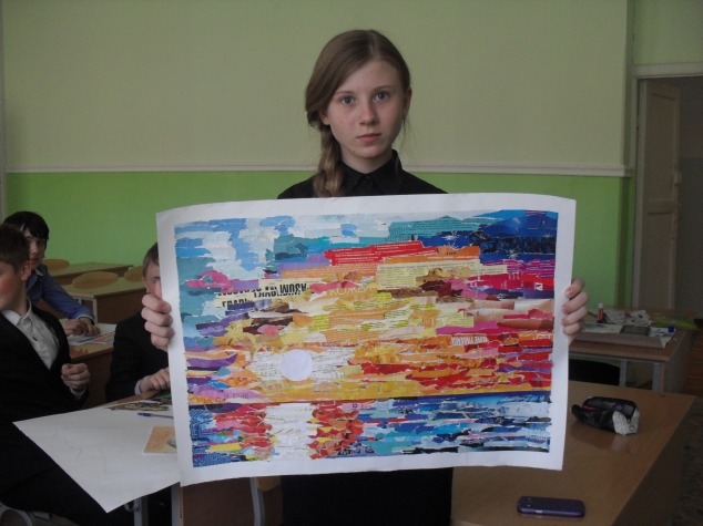 Мозаика, рваная аппликация.