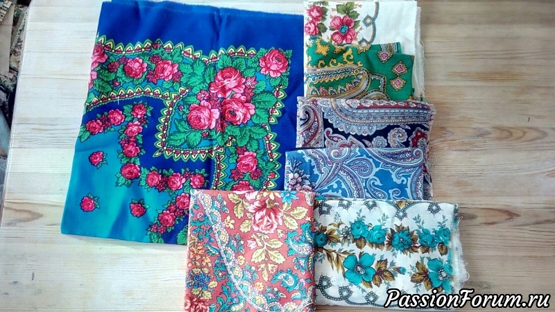 Лоскут шерстяных платков