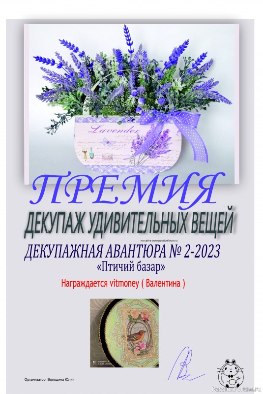 ДЕКУПАЖНАЯ АВАНТЮРА №2 2023. Тема &quot;Птичий базар&quot;. ИТОГИ!