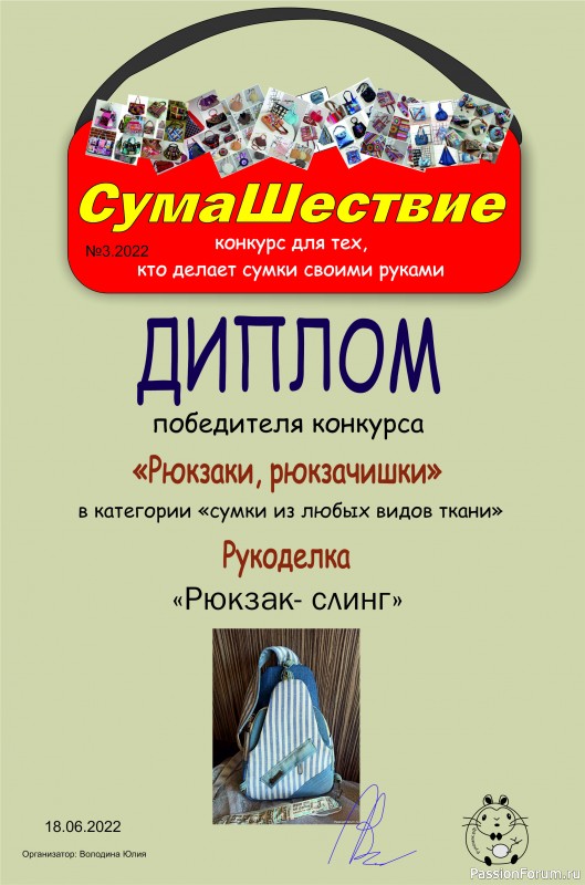 &quot;СумаШествие&quot;. Тема: &quot;Рюкзаки, рюкзачишки&quot;. Итоги!
