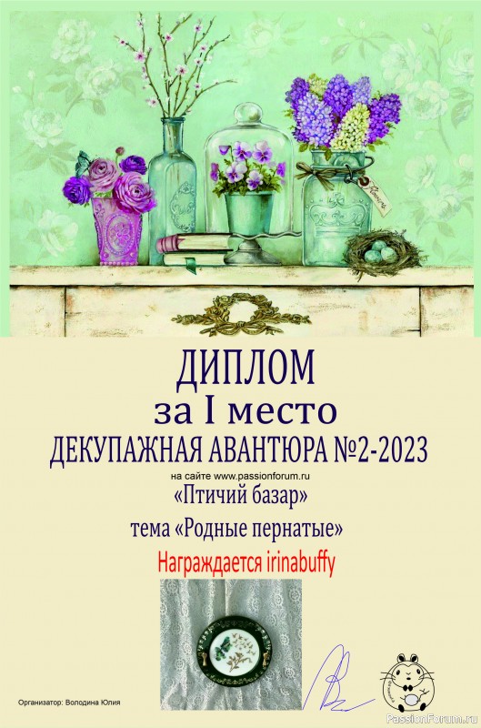 ДЕКУПАЖНАЯ АВАНТЮРА №2 2023. Тема &quot;Птичий базар&quot;. ИТОГИ!