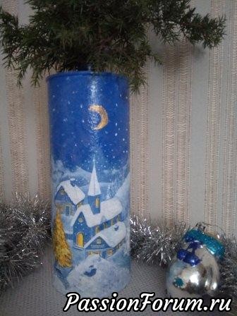 Декупажная Авантюра . Тема &quot;Снег, снег, снег..&quot; категория &quot;Любитель декупажа&quot;