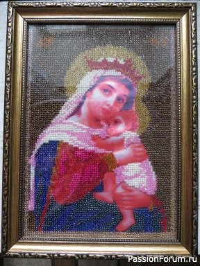 Моя первая работа из бисера. Икона