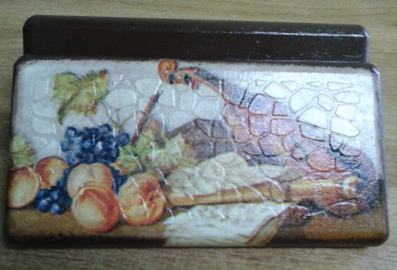 Декупаж купюрницы.