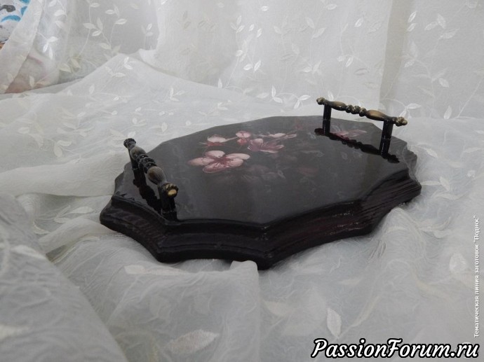 Лаковый подносик"Cherry blossom"