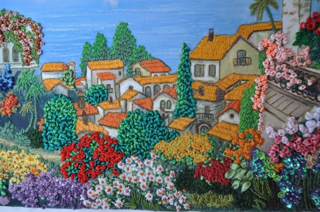 Картина лентами.