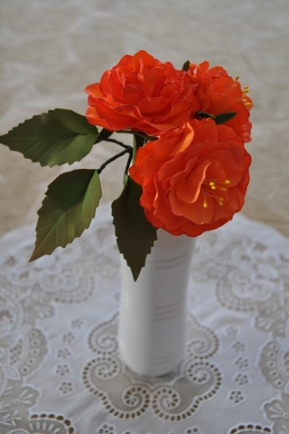 Букетики из фома.