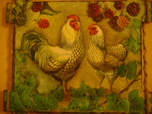 Триптих "Петушок с курочкой"