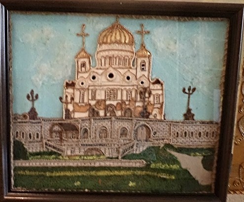 &quot;Храм Христа Спасителя&quot; в технике гильоширования