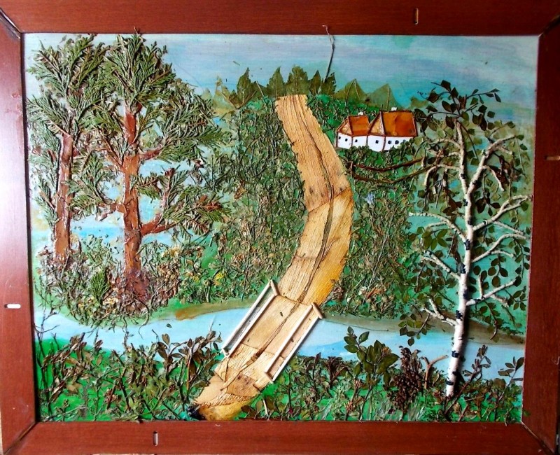 Панно-картина &quot;Деревенский пейзаж&quot;