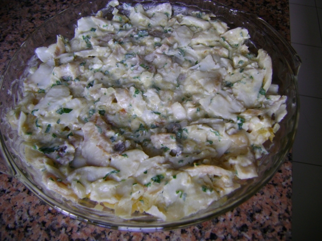 Португальская кухня-Треска со сливками(Bacalhau de natas)