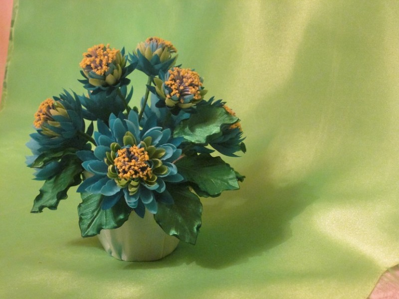 DIY / Лотос - фантазия / Цветы из ткани /Букет своими руками / fabric flowers with his own hands /