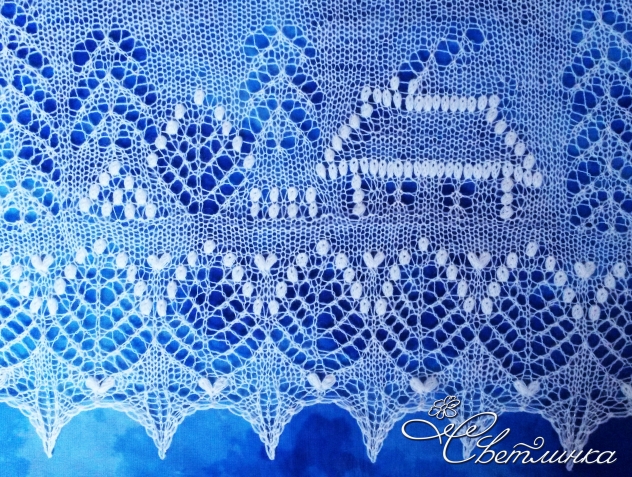 Новогодний палантин-сказка &quot;Милый дом&quot; Sweet Home Scarf by Lyubov Shalnaya