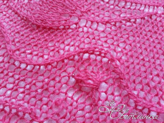 Шаль Букет пионов от дизайнера Аллы Борисовой/ Peony Flower Buds by Alla Borisova