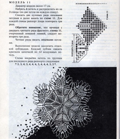 Кружевные салфетки спицами -3