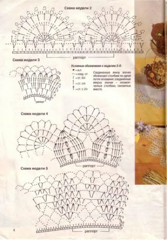 Кайма крючком-1. Схемы.