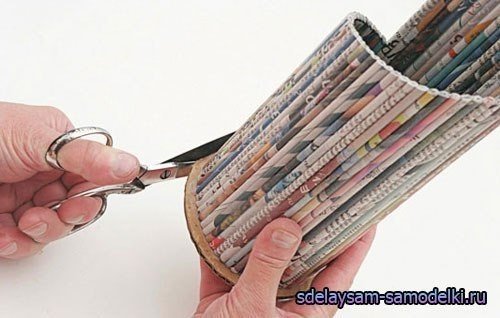 ПОДСТАВКА ДЛЯ БУТЫЛОК ИЗ ГАЗЕТ