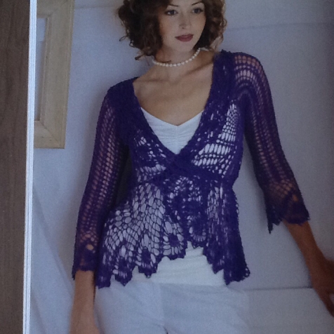 Кофточка -туника крючком из журнала &quot;Crochet so fine&quot;