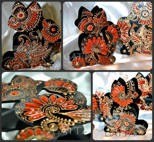 Кошки в стиле &quot;мехенди&quot;.