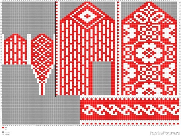 Жакард. Варежки "Рождественнские розы" на свой лад