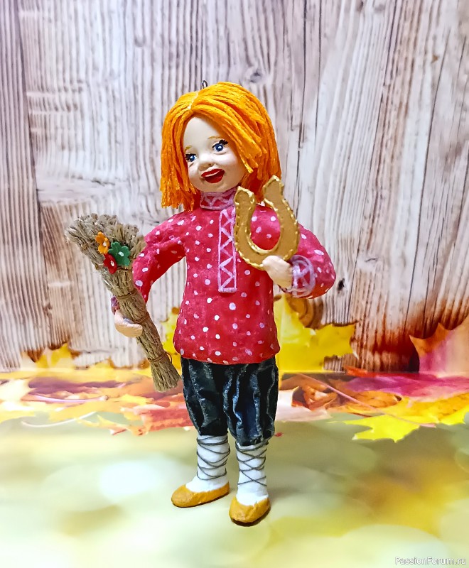 Ватная игрушка &quot;Домовёнок Кузенька&quot;