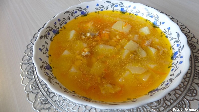 Вкусный гороховый суп с курицей