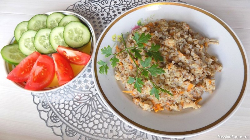 Гречневая каша с курицей. Видео рецепт