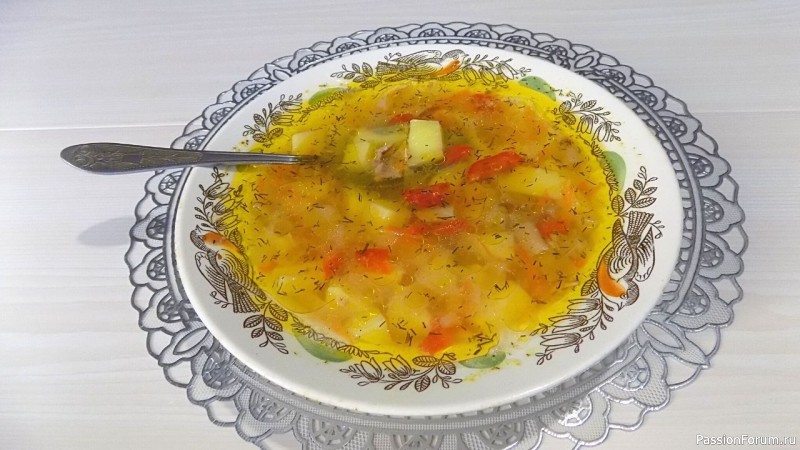 Суп из замороженной стручковой фасоли