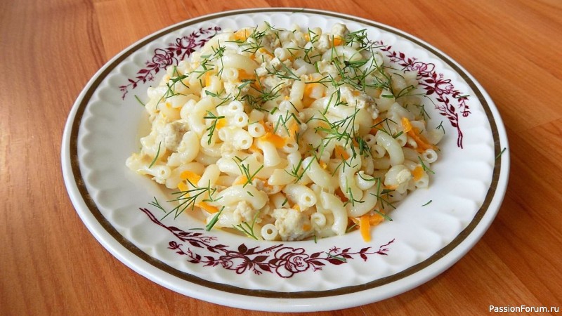 Макароны по-флотски с куриным фаршем