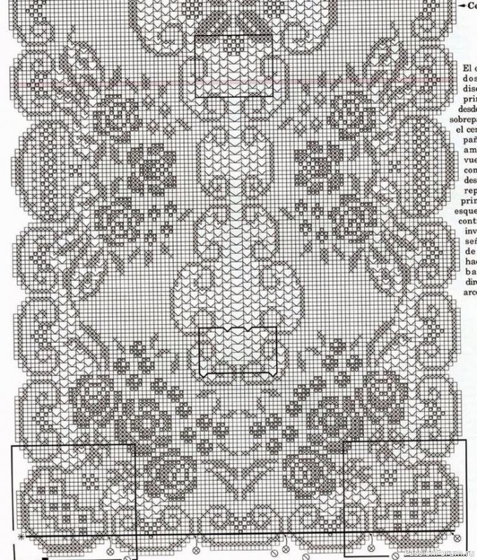 Филейная кофточка