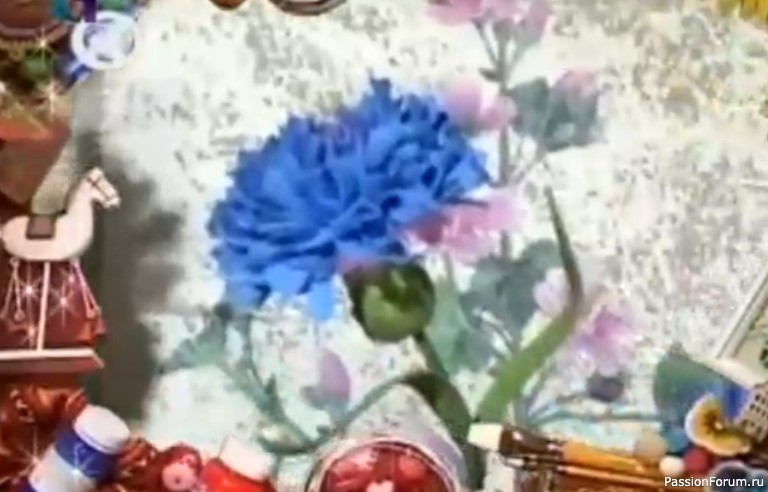 Василек из фоамирана. Видео МК