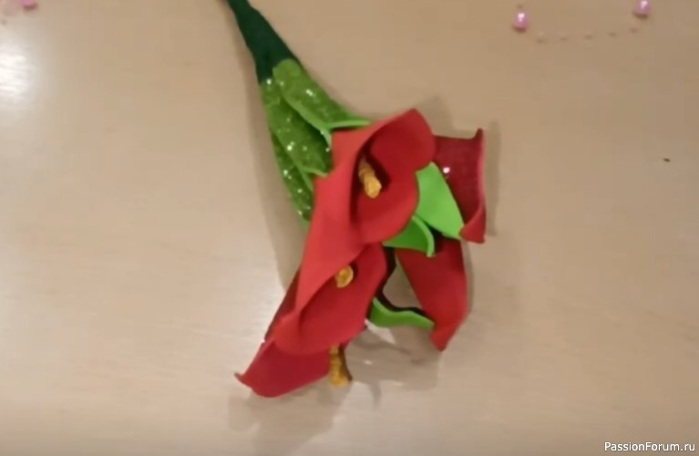 Каллы из фоамирана. Видео МК