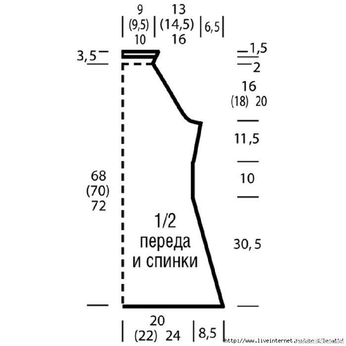 Туника на бретелях с узором из ажурных ромбов. Описание