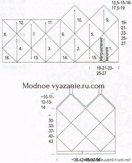 Меланжевый топ в технике &ldquo;пэчворк&rdquo;.