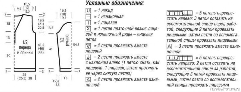 Пуловер со структурным узором