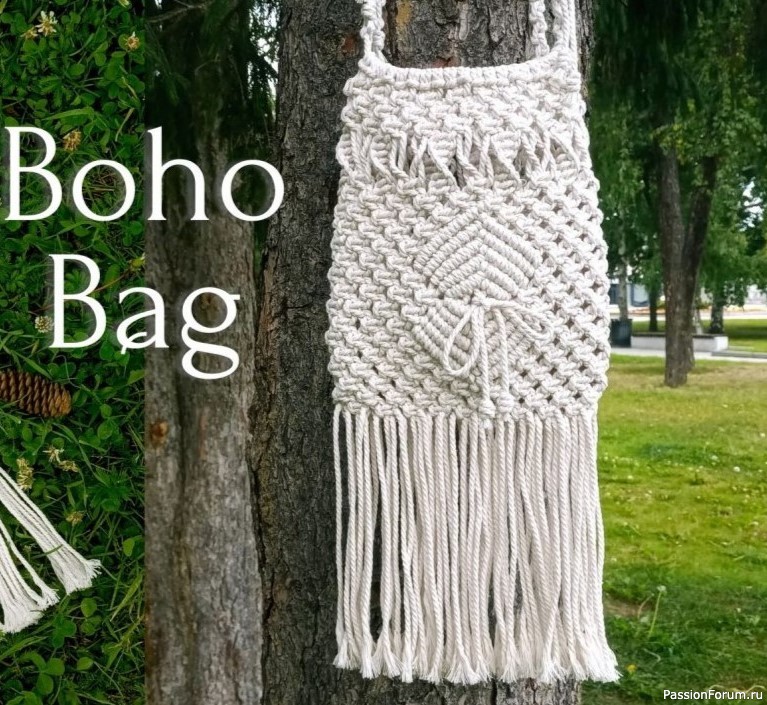 Сумка Boho в технике макраме. Видео МК