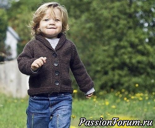 Стильный кардиган для мальчика. Описание