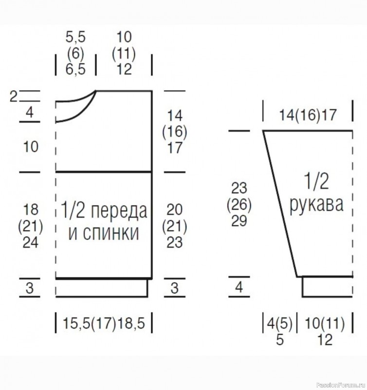 Детский свитер с орнаментом. Схема