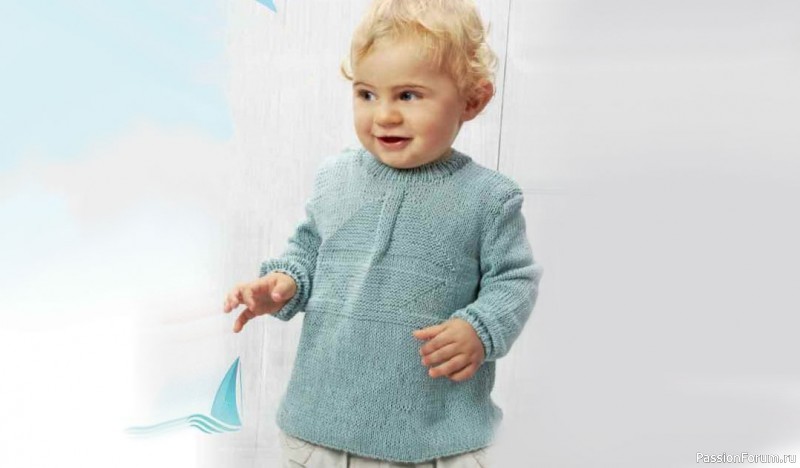 Пуловер для малышей 3 лет. Описание