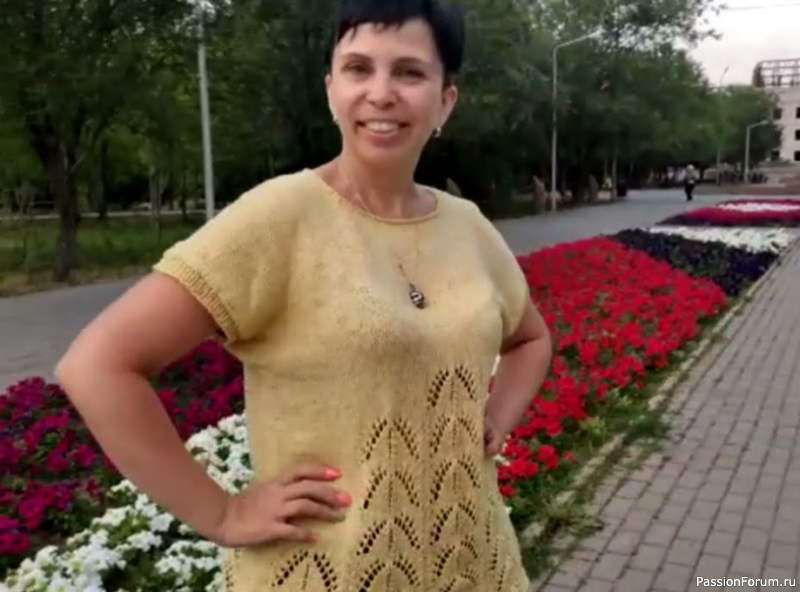 Летняя ажурная футболка. Видео МК