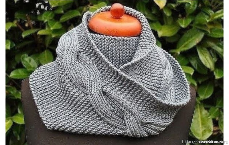 Теплый снуд из Lang Yarns Merino. Описание