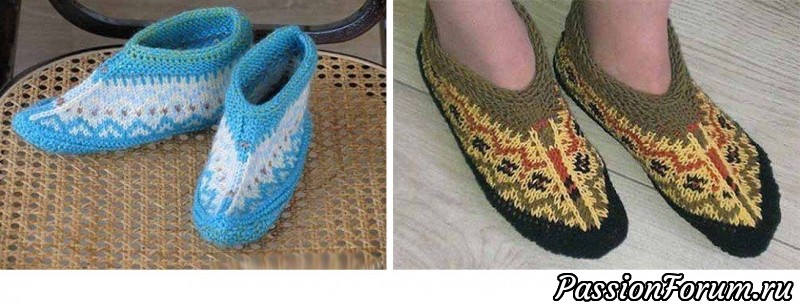 Жаккардовые мокасины. Описание