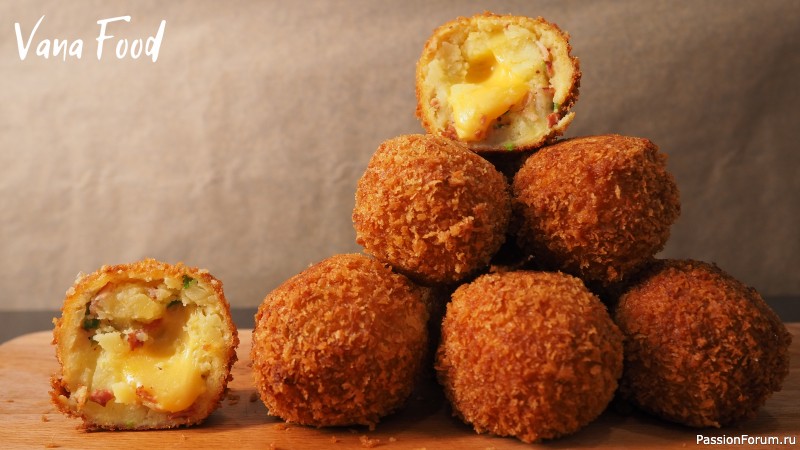 Хрустящие картофельные шарики с сыром. Закуска из картофельного пюре!