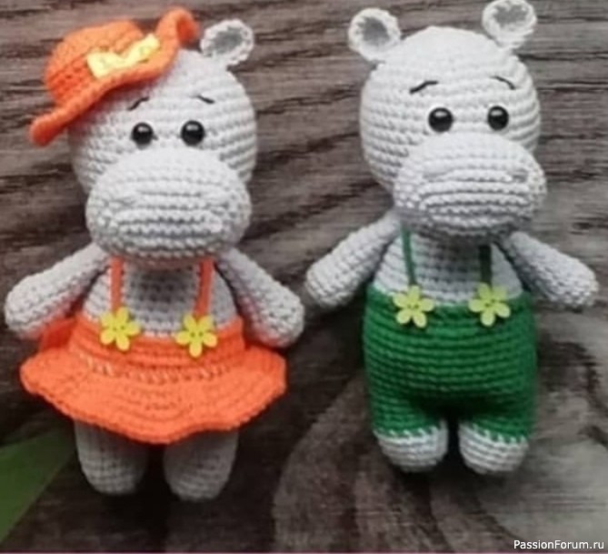 Бегемошка Моня крючком. МК