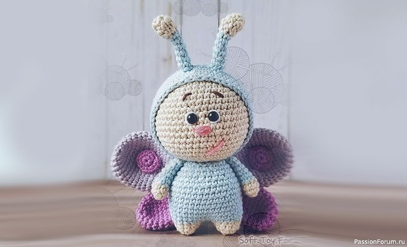 ​Бабочка Эмма. МК Soft.Toy.For.Jоy