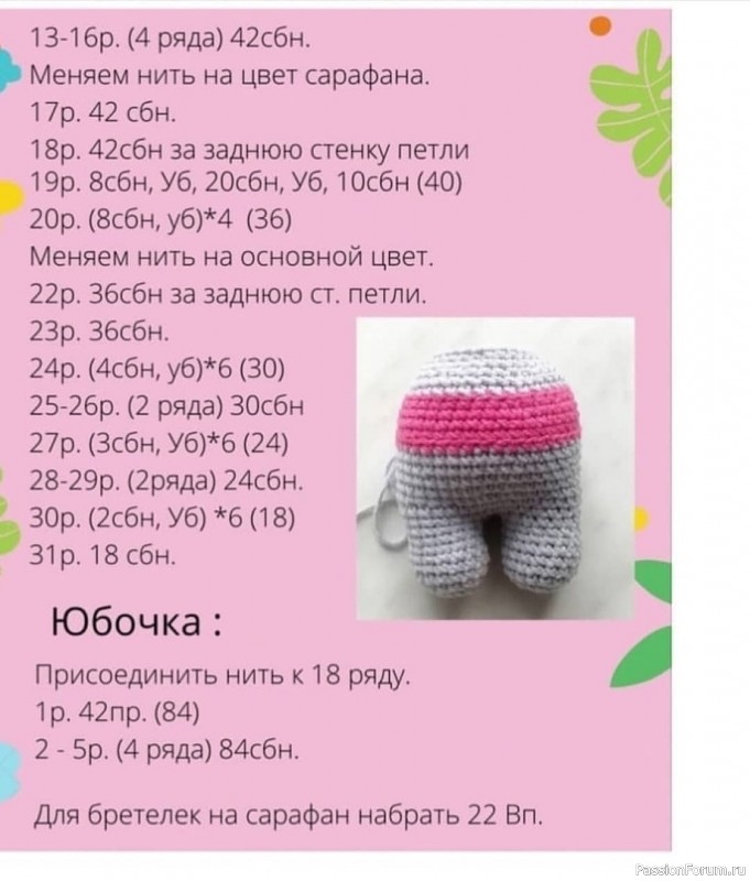 Бегемошка Моня крючком. МК