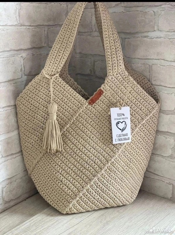 Модная сумка крючком. Схема