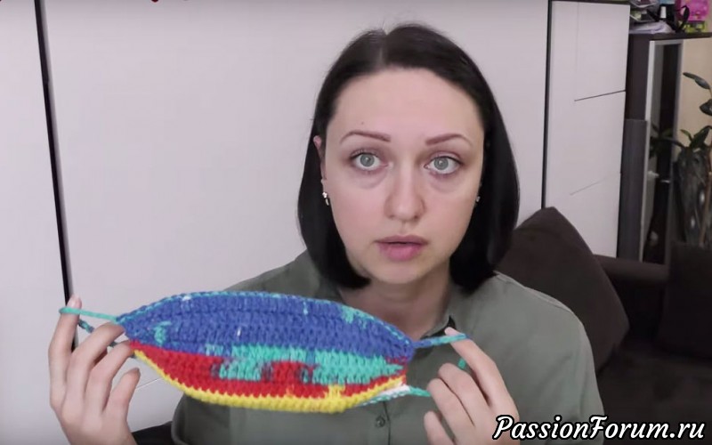 Защитная маска крючком. МК Ярковой Татьяны
